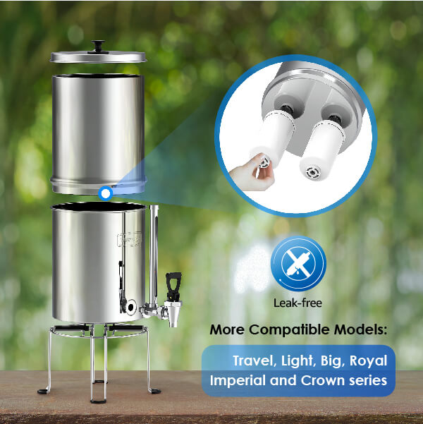 Waterdrop Replacement White Elements for Waterdrop King Tank Systems and Berkey® PF-2® Fluoride Filters