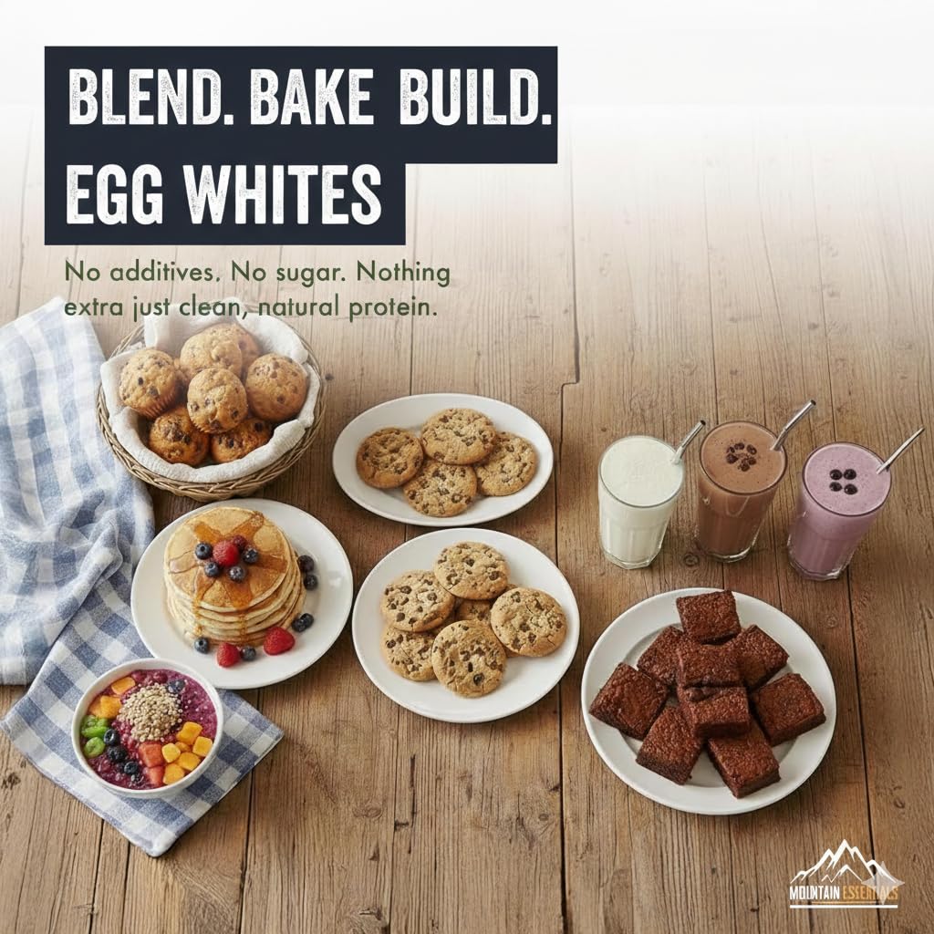 Egg White Protein Crystal Powder- 24g Protein- Single Ingredient-Unflavored 100% Pure Pasteurized Dried Egg Whites-