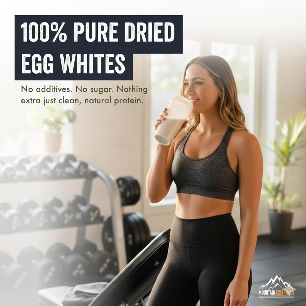 Egg White Protein Crystal Powder- 24g Protein- Single Ingredient-Unflavored 100% Pure Pasteurized Dried Egg Whites-