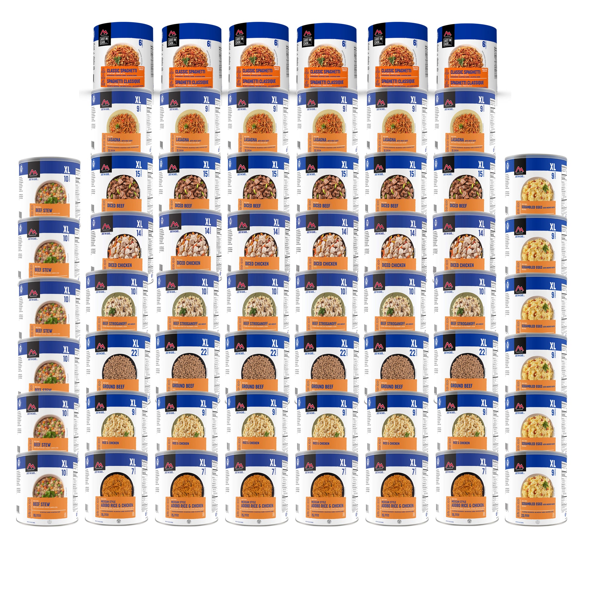 10 Case Package - Mountain House Cans (6 cans per Case, Total 60 Cans) - Safecastle