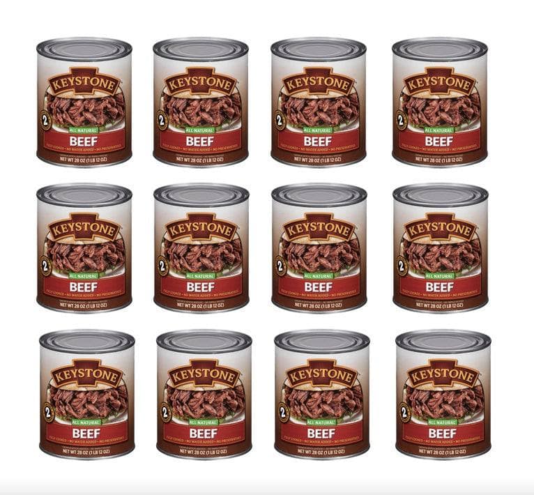 Keystone Meats All Natural Canned Beef 28 Ounce 12 cans