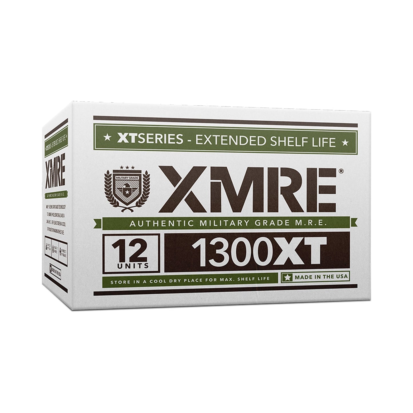 xmre meals 1300xt - 12 case with heaters (meal ready to eat - military grade)