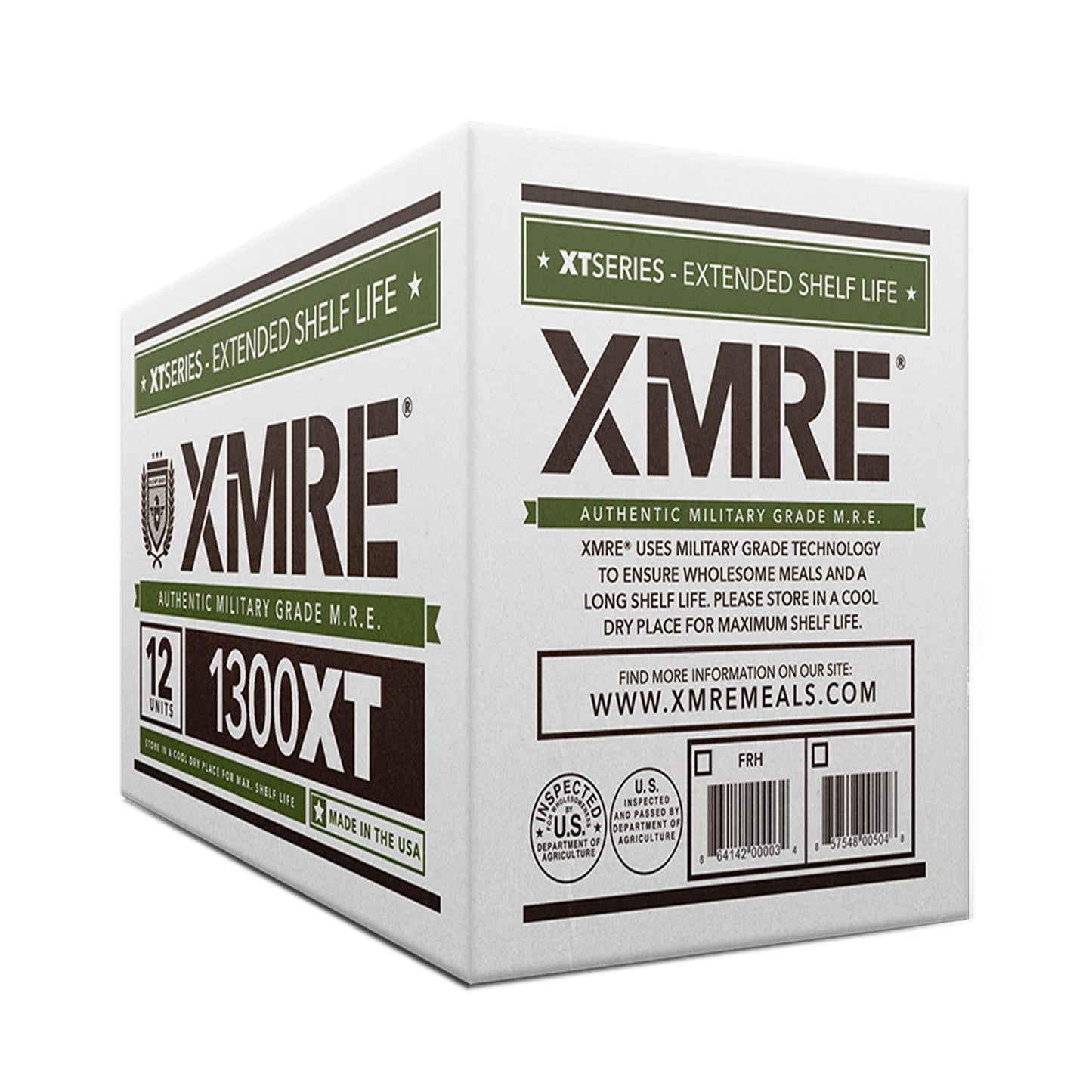 xmre meals 1300xt - 12 case with heaters (meal ready to eat - military grade)