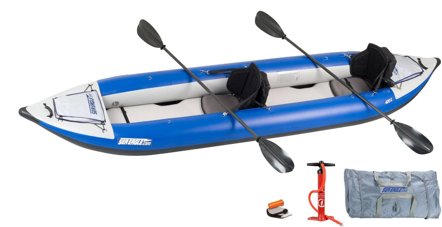 Sea Eagle Inflatable 420X Explorer Kayak Pro Carbon Package