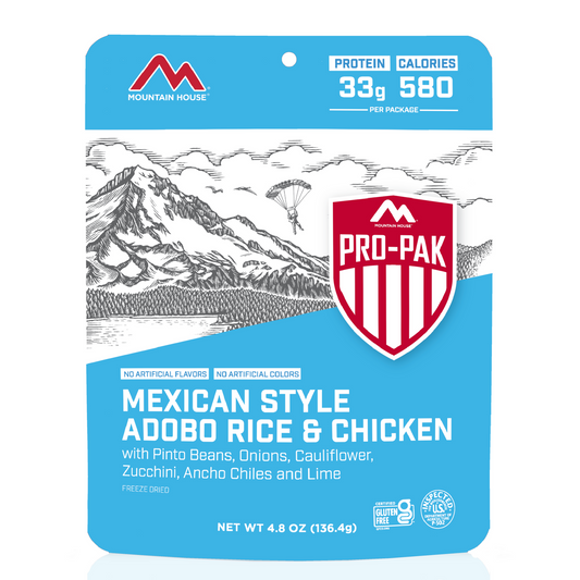 Mexican Style Adobo Rice & Chicken pouches(6/case) Pro-Pak GF