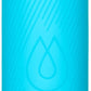 Hydrapak Flux - Collapsible Backpacking Water Bottle (1.5 Liter) - BPA Free, Ultra Light, Spill-Proof Twist Cap - Malibu Blue