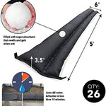 Quick Dam QD65-2 5' Barrier Water Flood Dam Bags, 26 Pack, Black