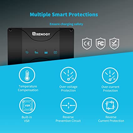 Renogy 12V 50A DC On-Board Input MPPT Charger
