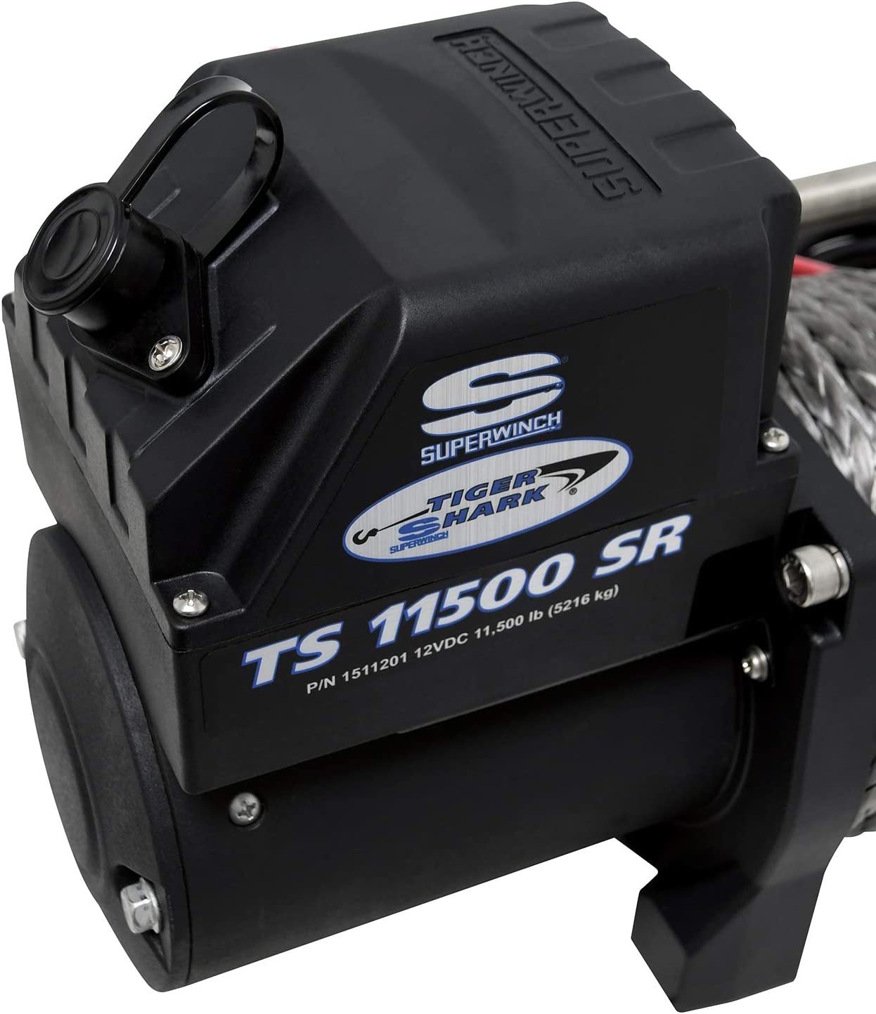 Superwinch Tiger Shark 11500SR 12V Synthetic Rope Winch - 1511201