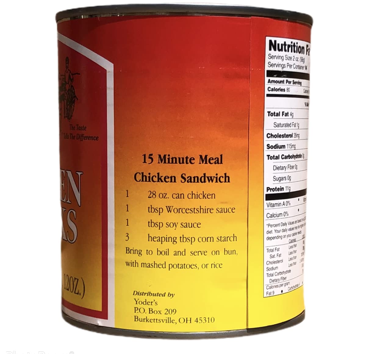 Yoder's  Canned Chicken Chunks Case (12 Cans) - Safecastle