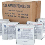 SOS Food Labs Rations Emergency 3600 Calorie Food Bar - 3 Day / 72 Hour Package with 5 Year Shelf Life- FULL CASE
