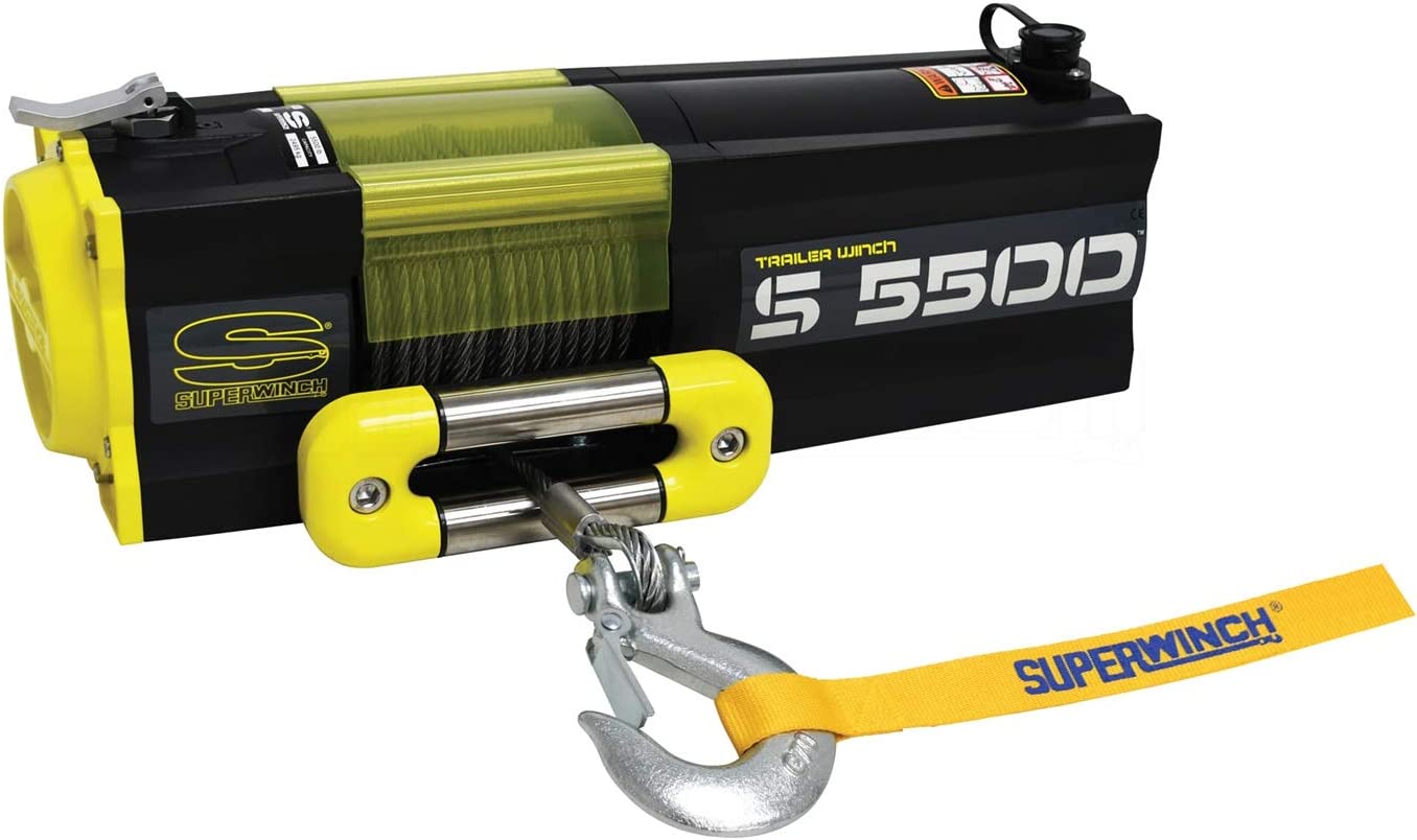 Superwinch S5500 1455200 Winch 12V Wire Rope - 5,500 lbs Rated Line Pull