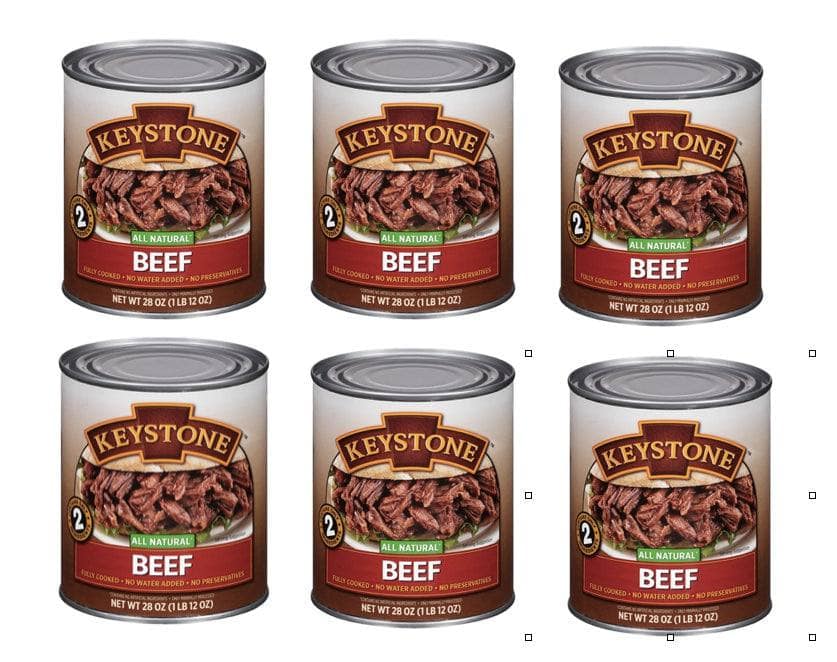 Keystone Meats All Natural Canned Beef 28 Ounce 6 cans