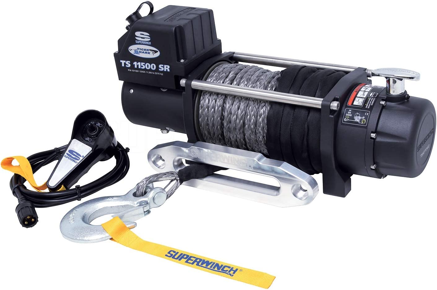 Superwinch Tiger Shark 11500 SR 12V Synthetic Rope Winch