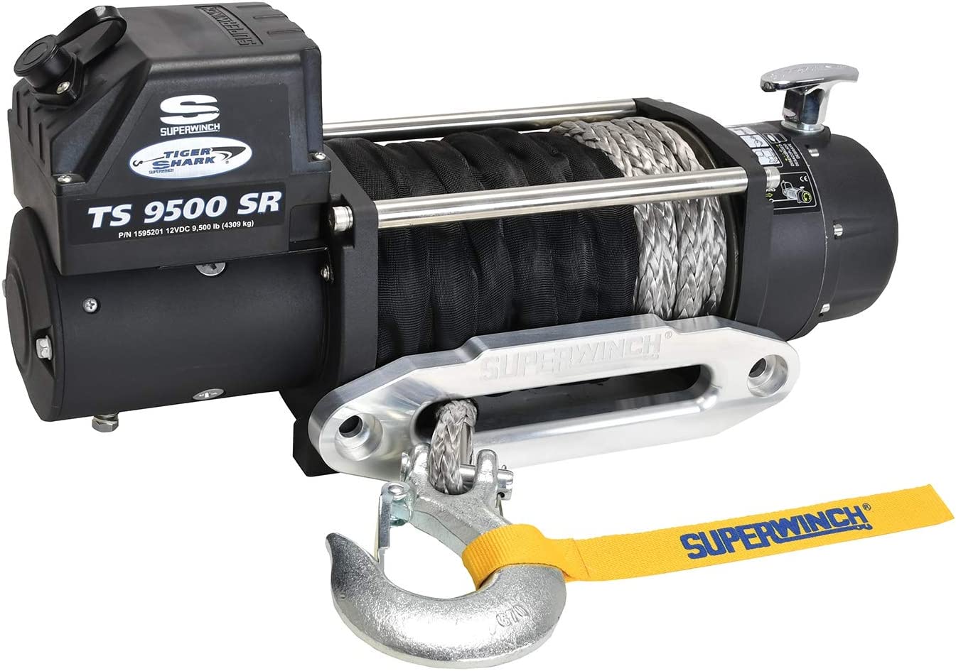 Superwinch Tiger Shark 9500SR 12V Synthetic Rope Winch - 1595201