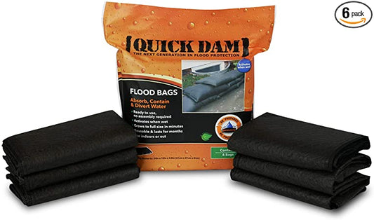 Quick Dam - QD1224-6 Water Activated Flood Bags 1ft x 2ft, 20-Pack