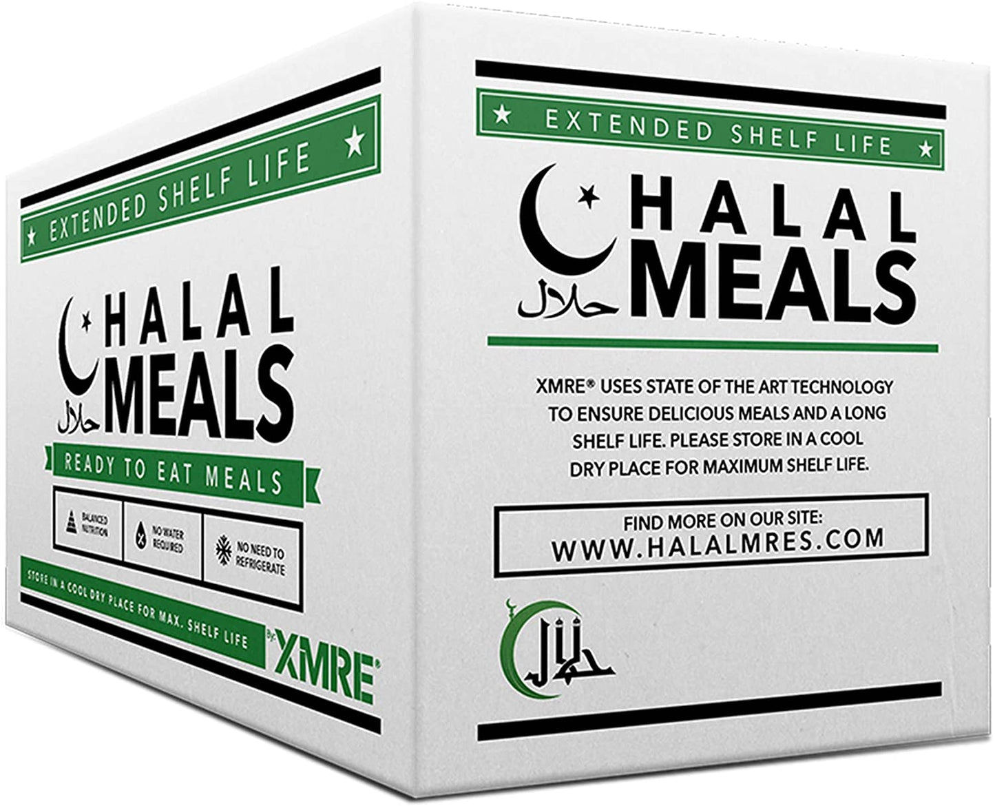 XMRE Halal Meals 1000 - CASE OF 15 MEALS FRH - Ready to Eat Meals