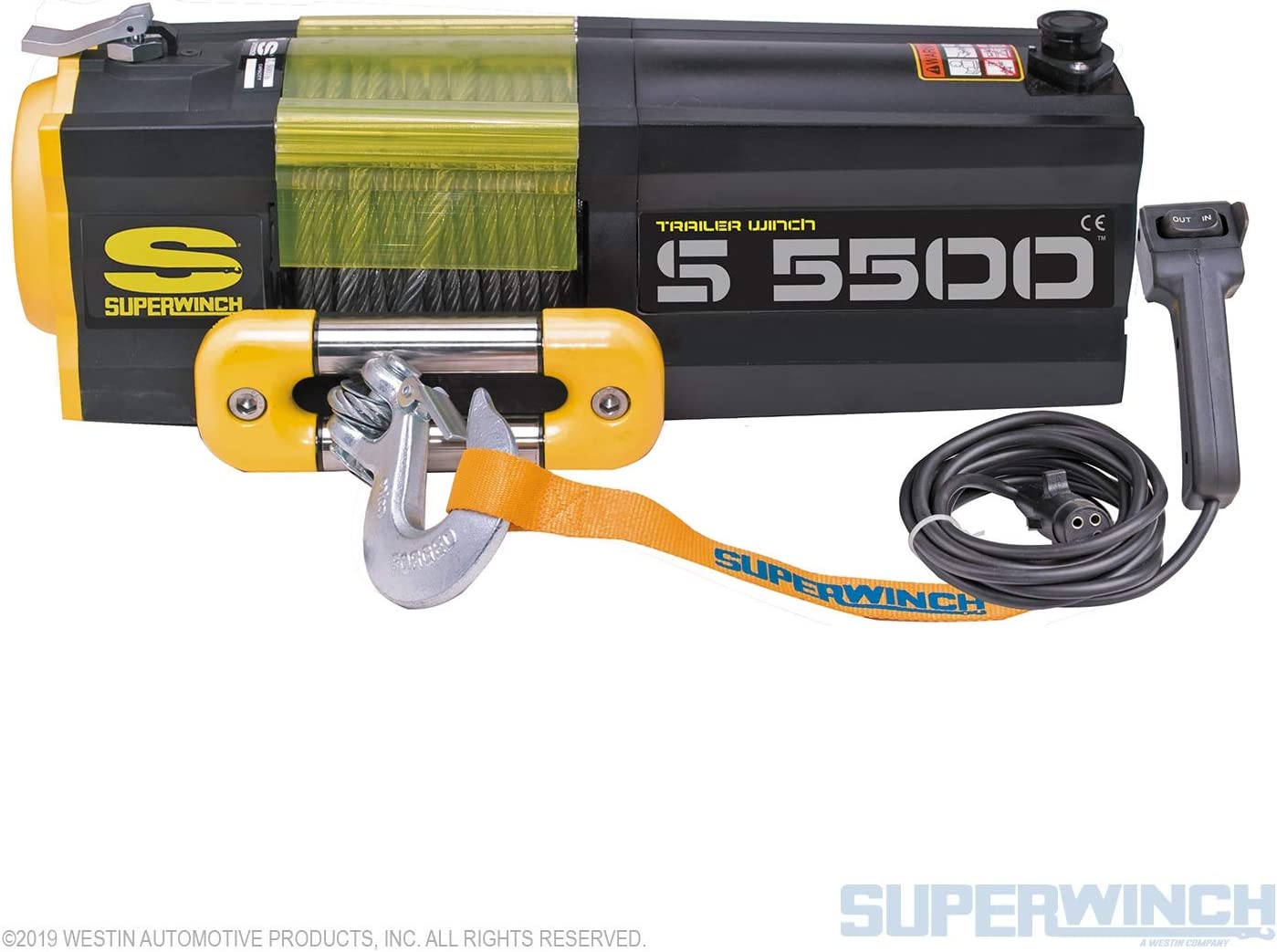 Superwinch S5500 1455200 Winch 12V Wire Rope - 5,500 lbs Rated Line Pull