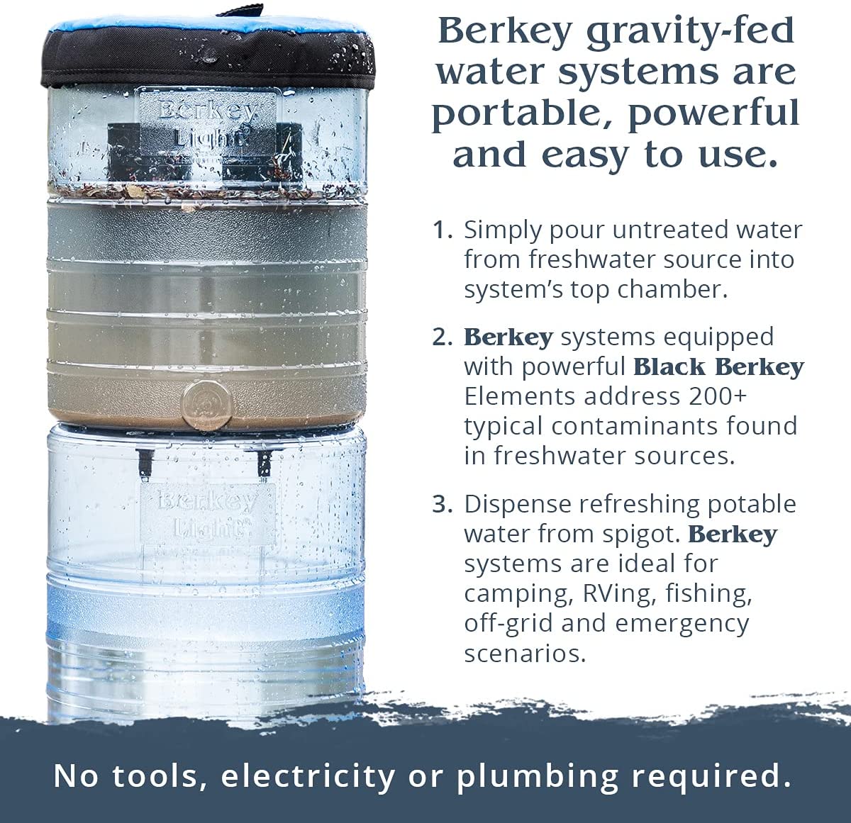 Berkey Authentic Black Berkey Purification Elements With Berkey PF-2 Fluoride and Arsenic Reduction Elements - Combo Pack