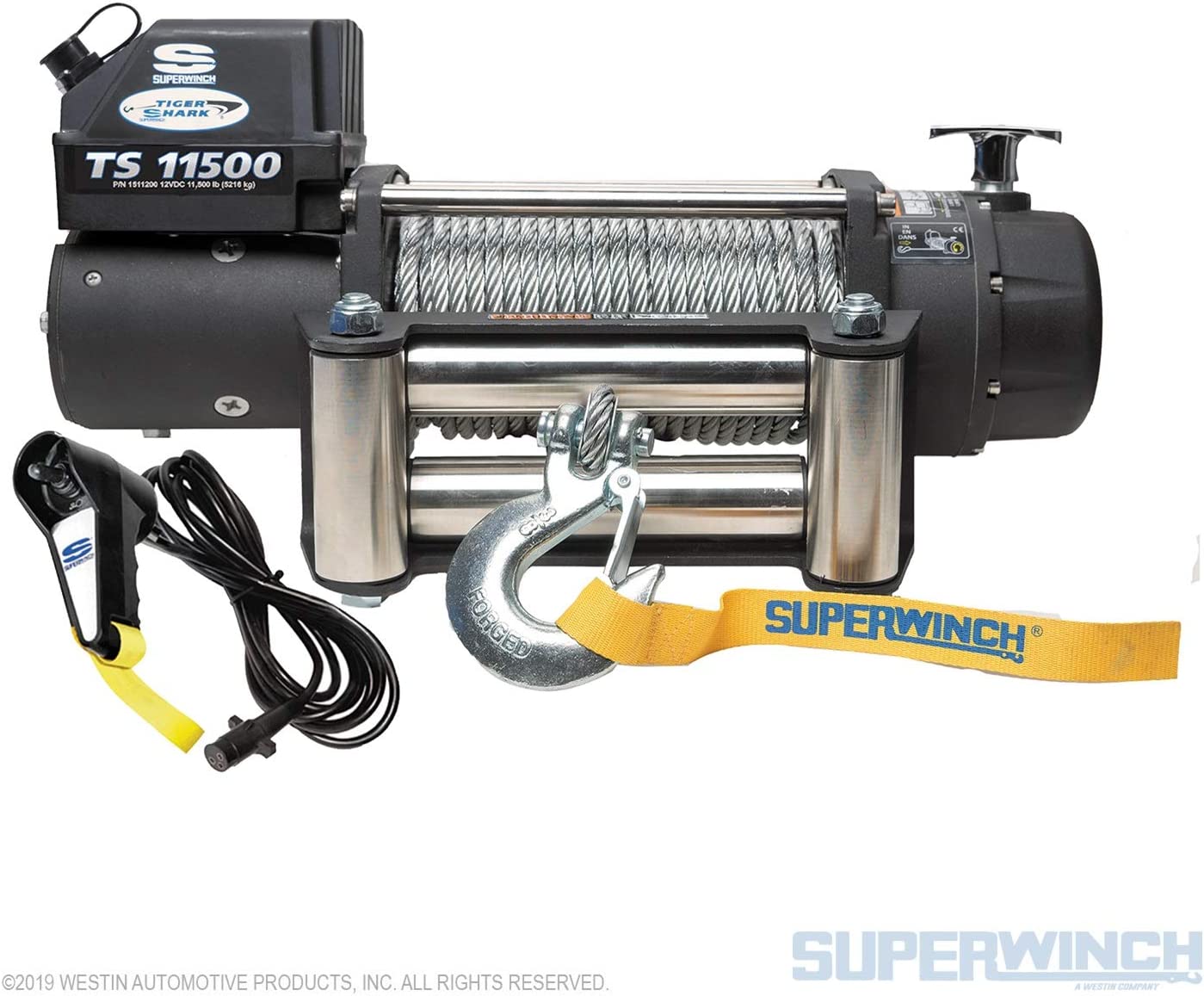 Superwinch Tiger Shark 11500 12V Wire Rope Winch - 1511200
