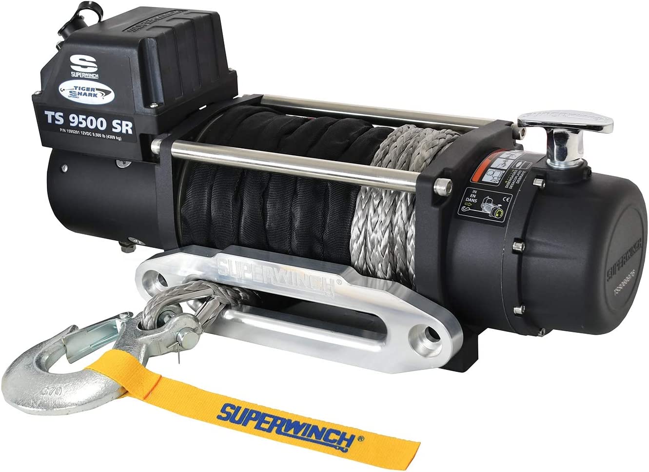 Superwinch Tiger Shark 9500SR 12V Synthetic Rope Winch - 1595201