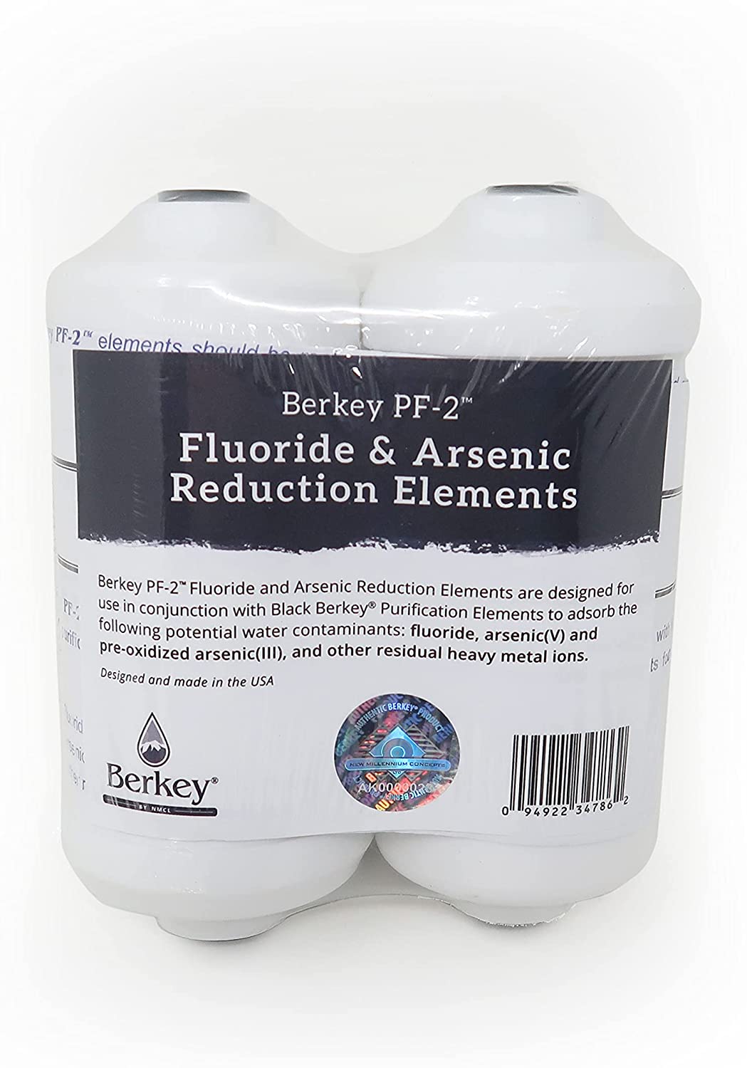 Berkey Authentic Black Berkey Purification Elements With Berkey PF-2 Fluoride and Arsenic Reduction Elements - Combo Pack