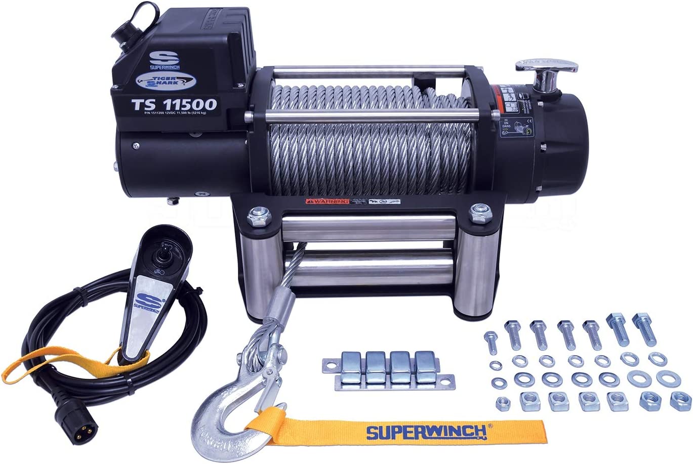 Superwinch Tiger Shark 11500 12V Wire Rope Winch - 1511200