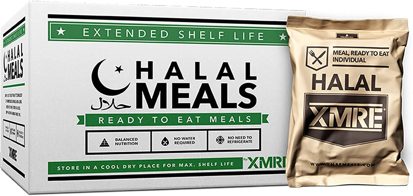 XMRE Halal Meals 1000 - CASE OF 15 MEALS FRH - Ready to Eat Meals