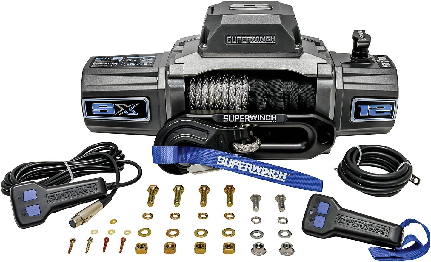 Superwinch SX12SR 12V DC 12,000lb Synthetic Rope Winch - 1712201