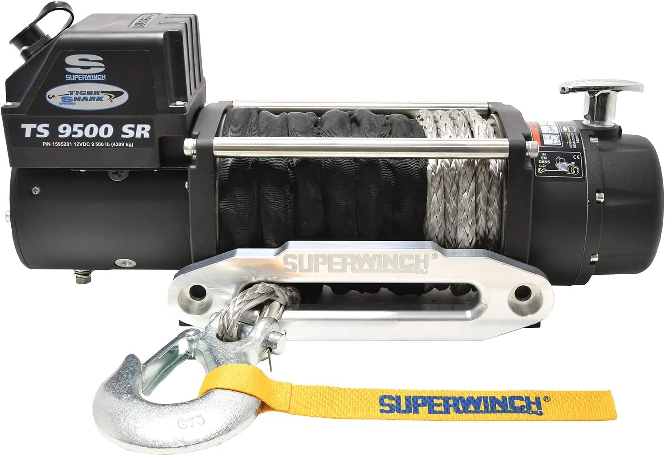 Superwinch Tiger Shark 9500SR 12V Synthetic Rope Winch - 1595201