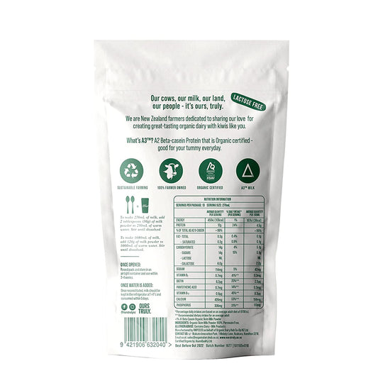 Organic A3™ Lactose Free Skim Milk Powder