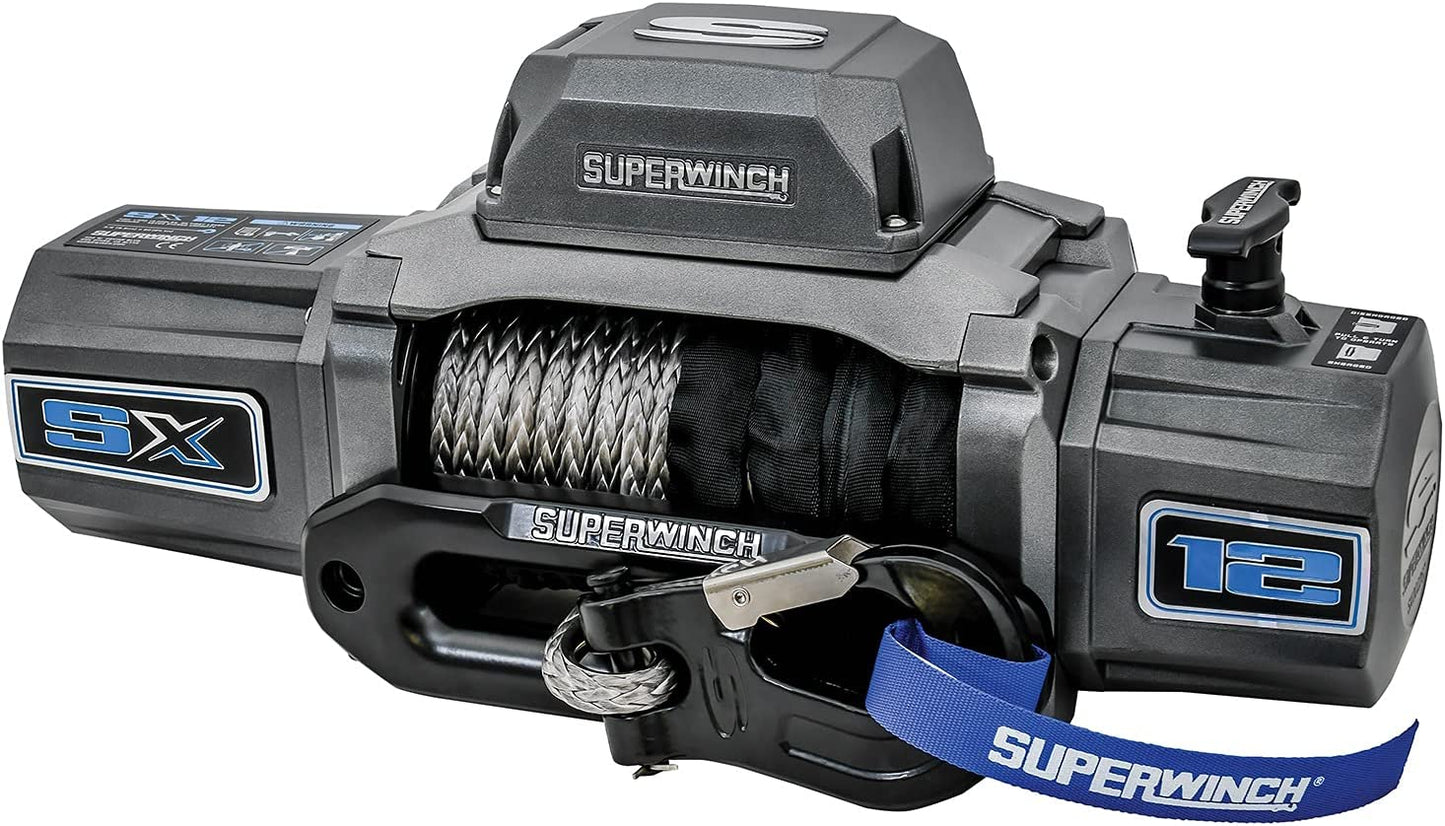 Superwinch SX12SR 12V DC 12,000lb Synthetic Rope Winch - 1712201