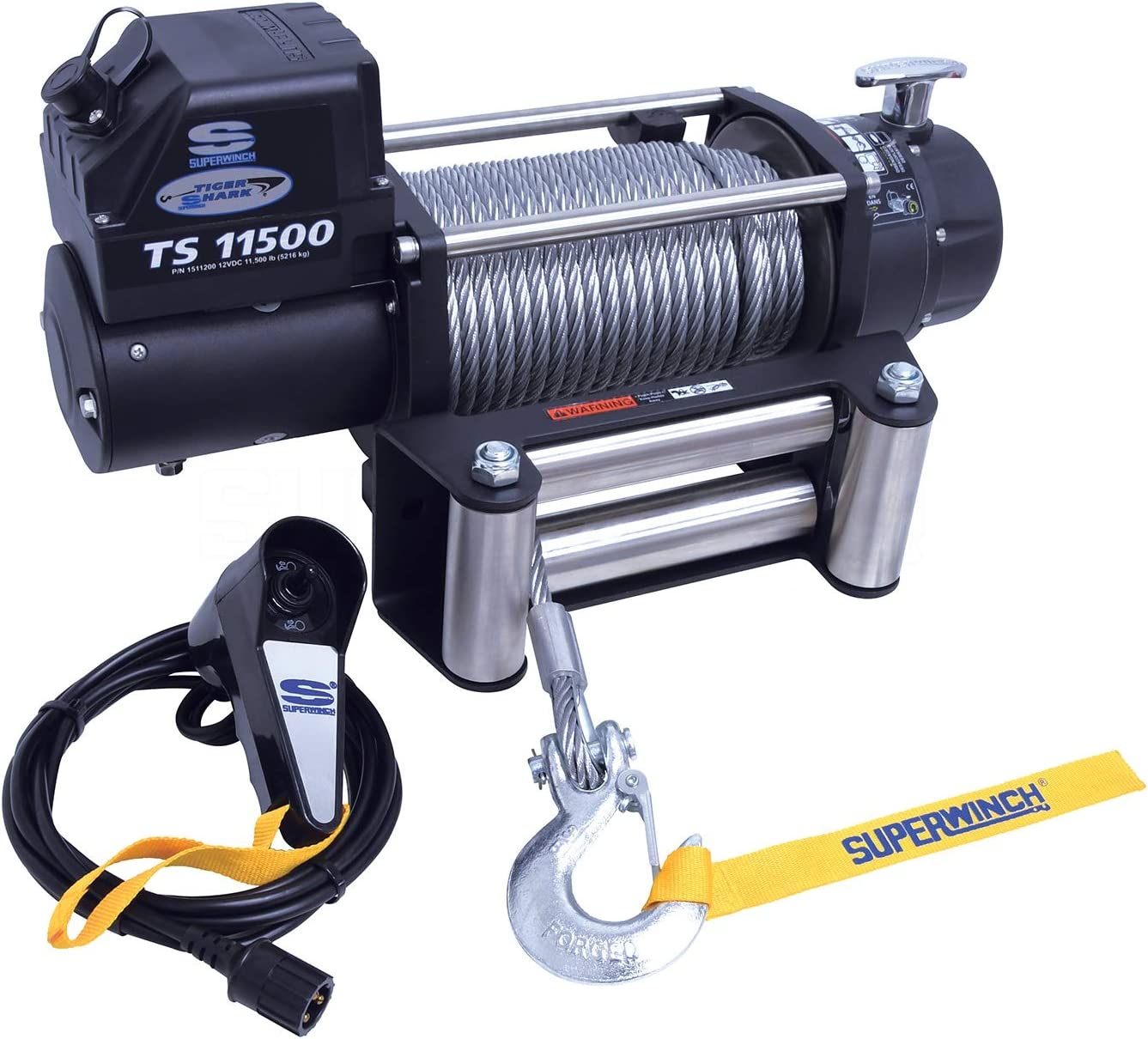 Superwinch Tiger Shark 11500 12V Wire Rope Winch - 1511200