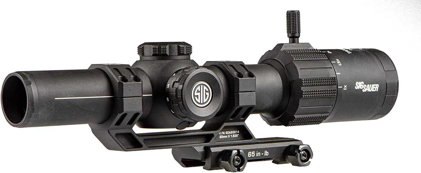 Sig Sauer Tango-MSR 1-6x24mm Riflescope; MSR-BDC6 Reticle with Alpha-MSR Cantilever Mount