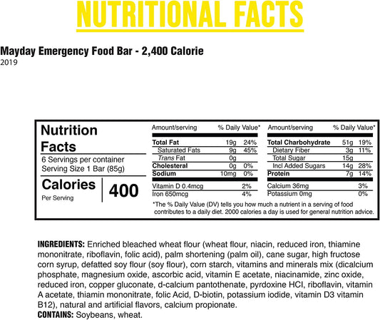 Mayday 2400 Calorie Food Bar