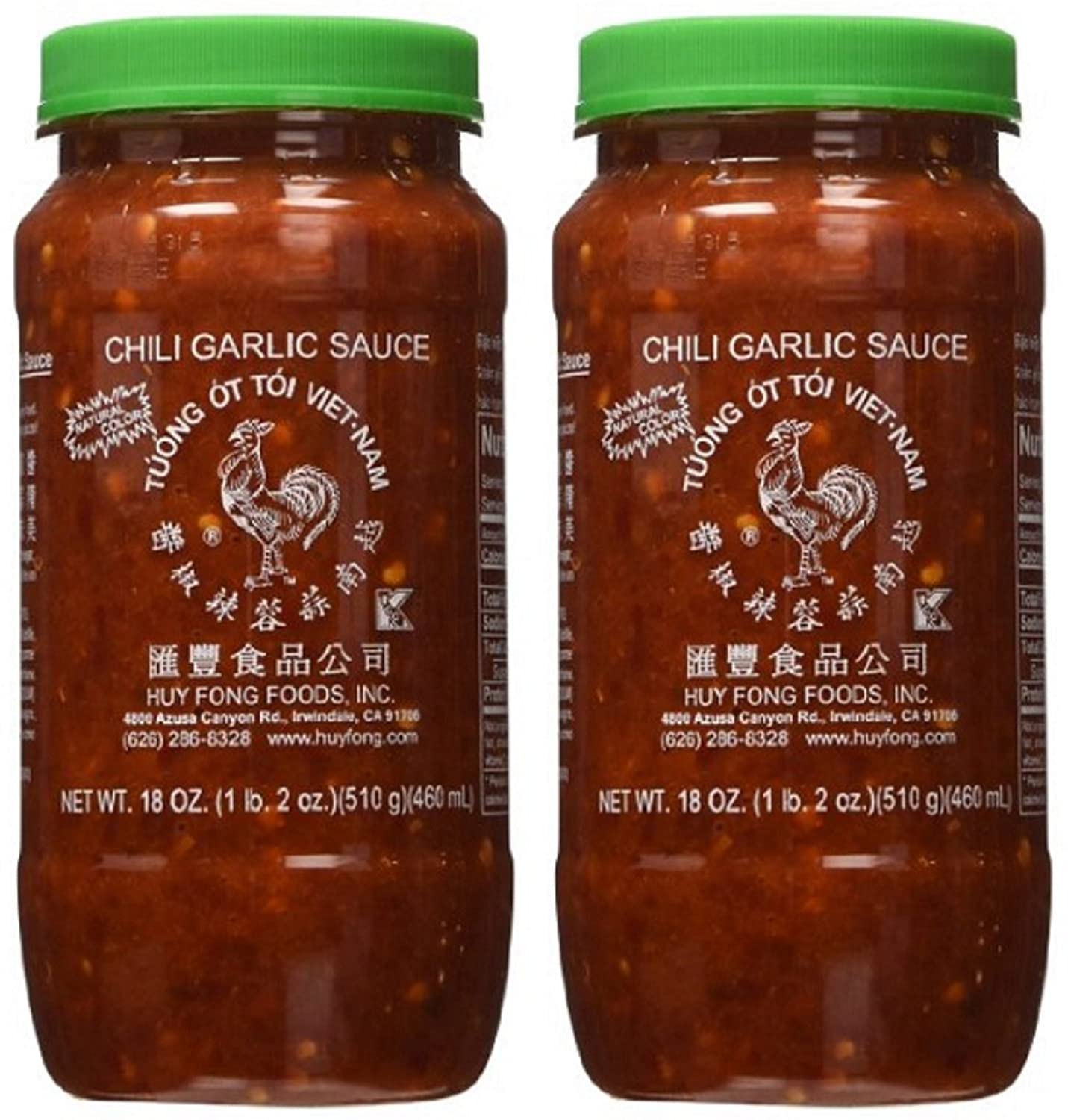 Huy Fong Chili Garlic Sauce, 18 Oz 2 pack