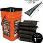 Quick Dam Grab & Go Flood Kit includes 5- 10ft Flood Barriers in Bucket