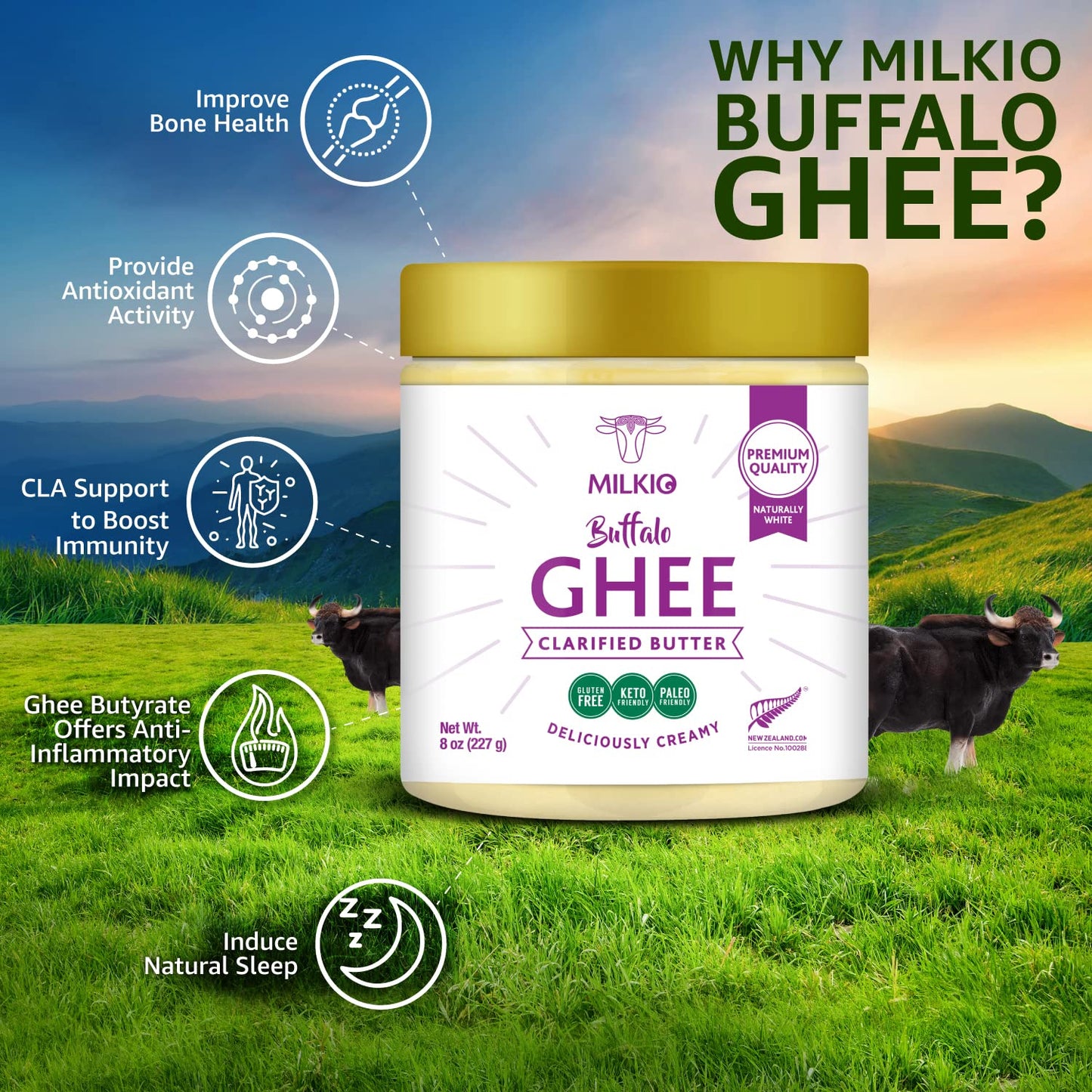 Buffalo Ghee 8 oz pack of 2