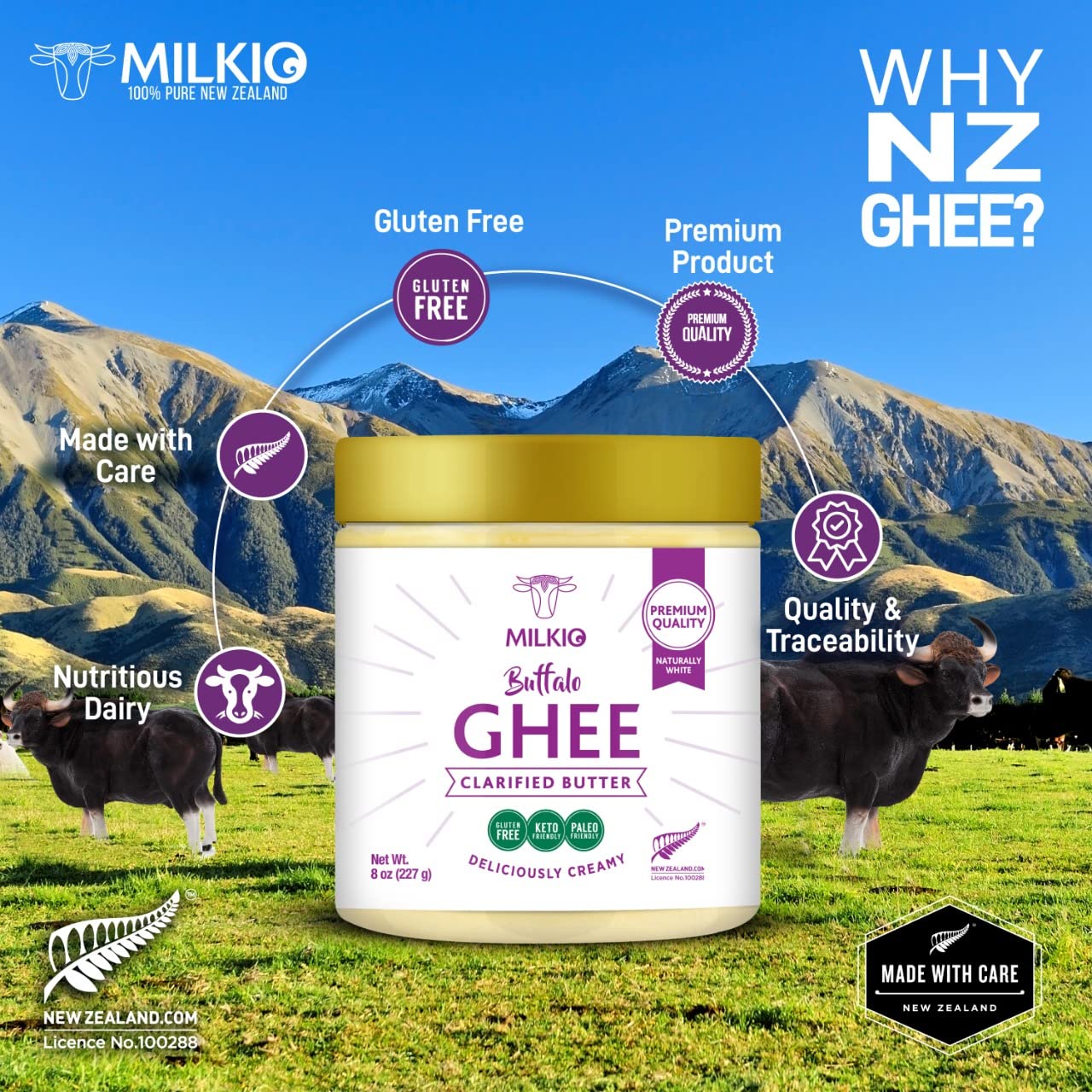 Buffalo Ghee 8 oz pack of 2