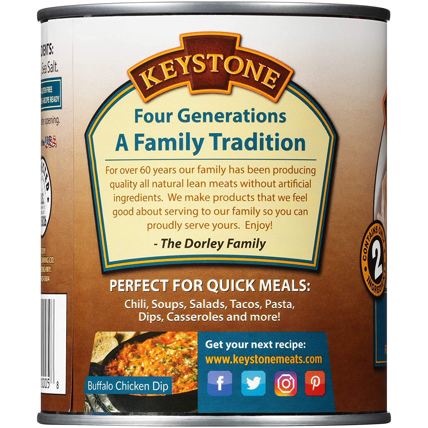 Keystone Meats All Natural Canned Chicken, 28 Ounce