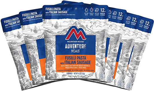 Ready-to-Eat Fusilli Pasta Pouches (6 Pack) | Mountain House | Emergency Food