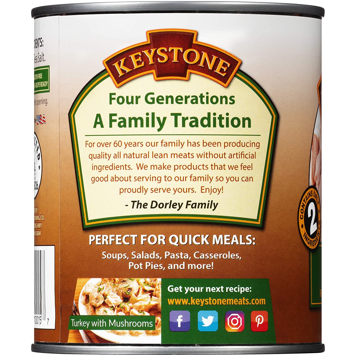 Keystone Meats All Natural Canned Turkey, 28 Ounce