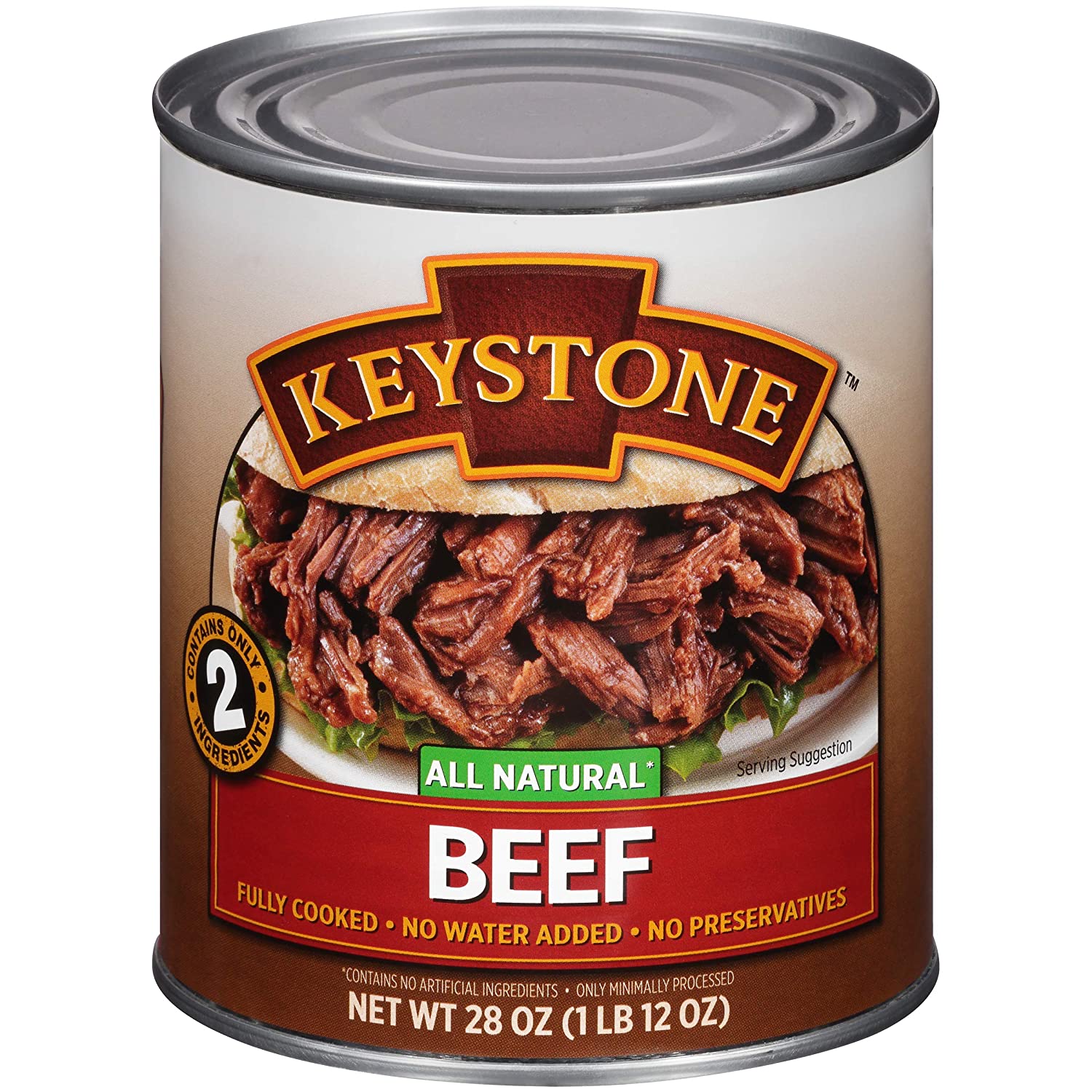 Keystone Meats All Natural Canned Beef 28 Ounce can