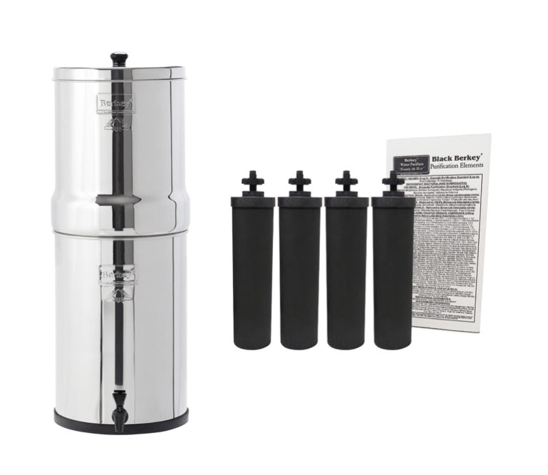 Big Berkey Water Filter System 2.25 Gallons (8.5 L) with Accessories ...