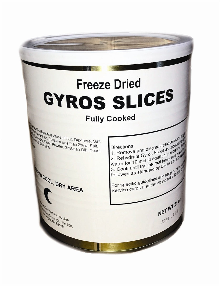 Military Surplus Freeze Dried Fully Cooked Gyros Slices in #10 Can - Safecastle