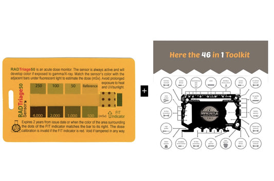 Combo of RAD Triage 50 Personal Radiation Detector & Safecastle tool kit