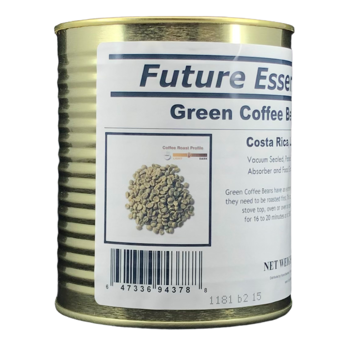 Costa Rican La Palma Green Coffee Beans, 12 Cans - Future Essentials - Safecastle