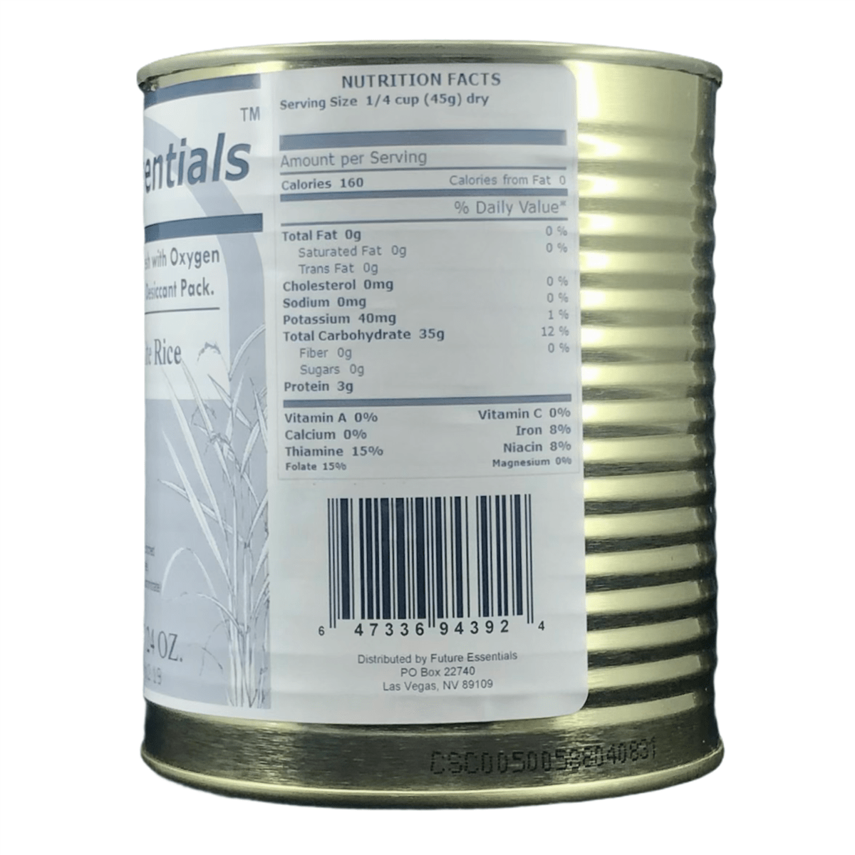 Future Essentials Canned Long Grain White Rice #2.5 Can 