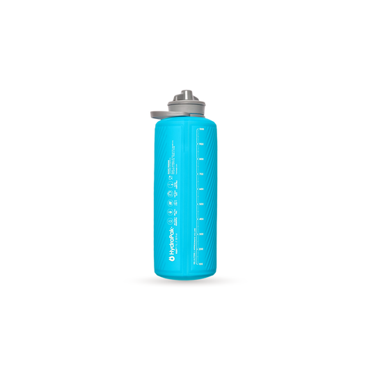 Hydrapak Flux - Collapsible Backpacking Water Bottle (1 Liter) Malibu Blue