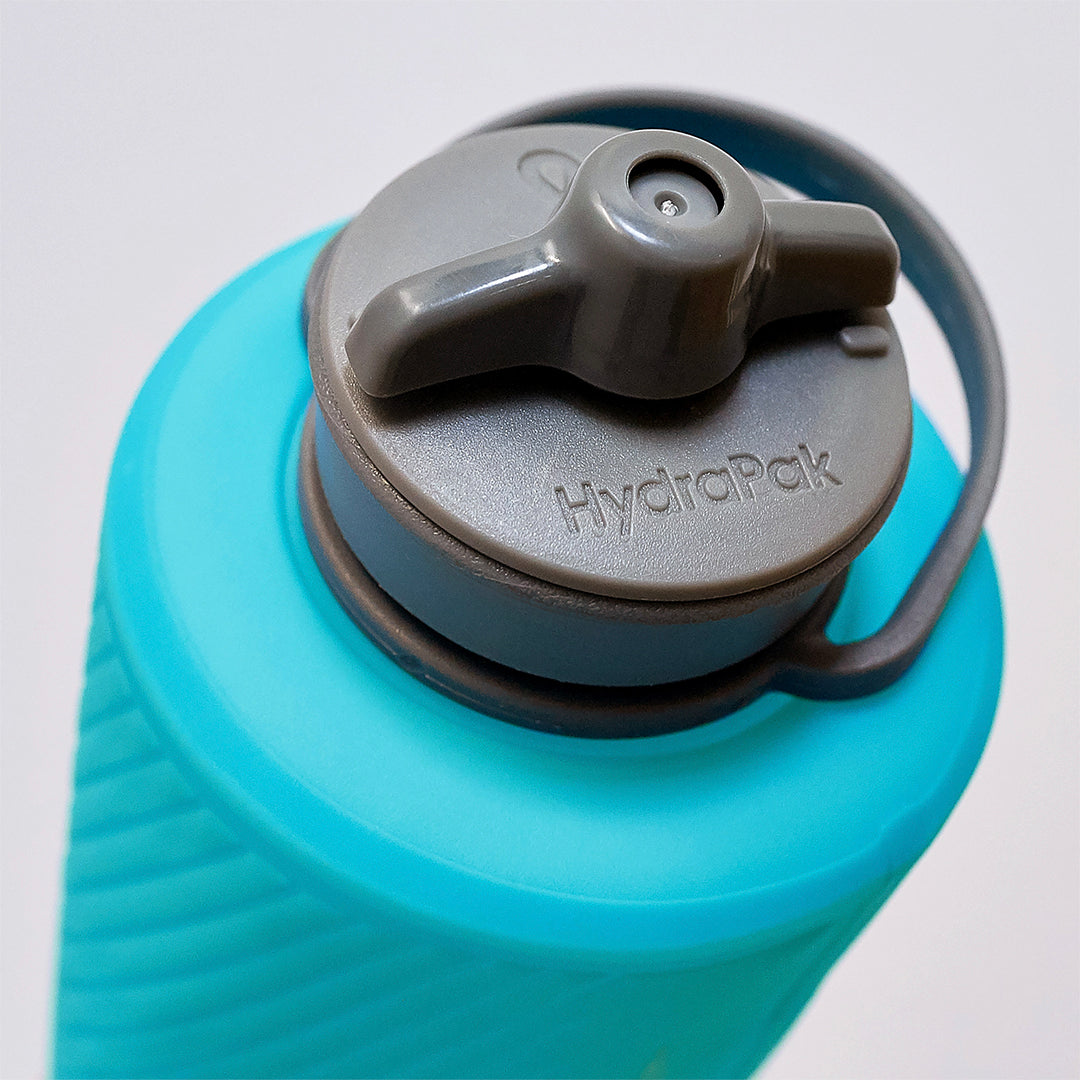 Hydrapak Flux - Collapsible Backpacking Water Bottle (1 Liter) Malibu Blue